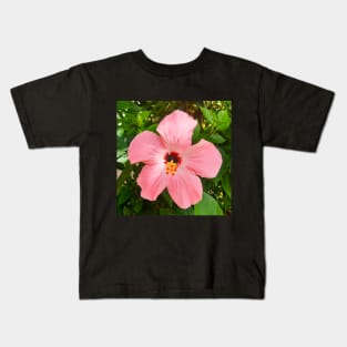 Pink Hibiscus Flower Kids T-Shirt